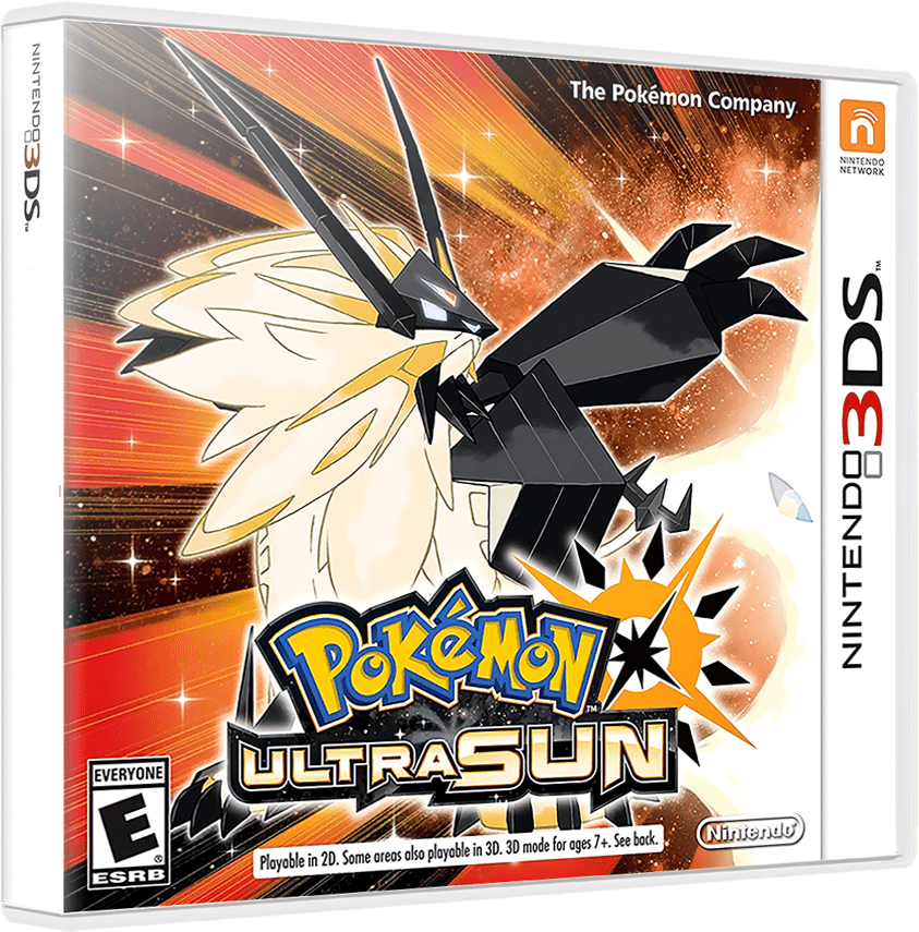 Pokemon Ultra Sun box art for Nintendo 3DS